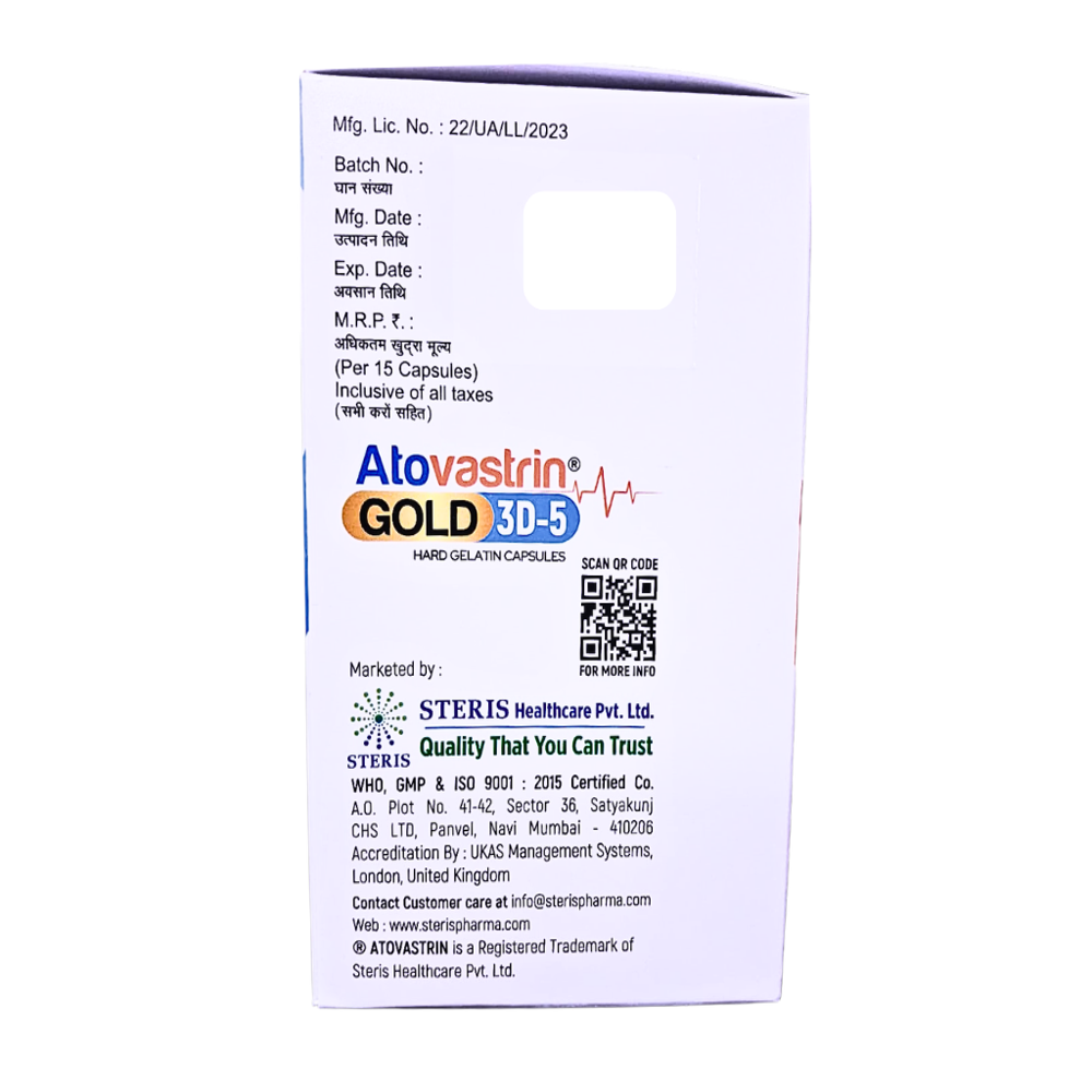 Atorvastatin 10 mg, Aspirin 75 mg & Ramipril 5 mg Capsules