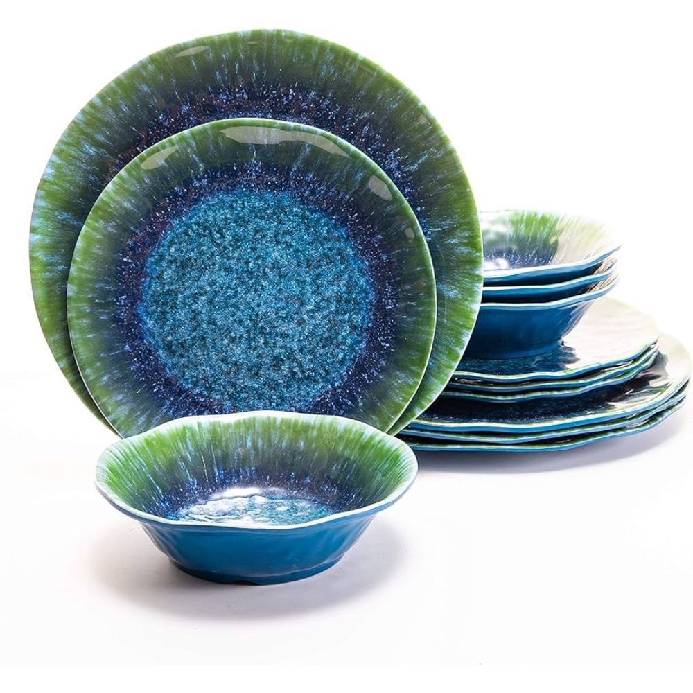 Designer Printed Melamine Plates Set Stylish Durable And Perfect For Dining Table Decoration And Party Serving - Diameter (inch ): 10