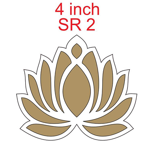 R5 2 4 Inch Flower MDF Rangoli