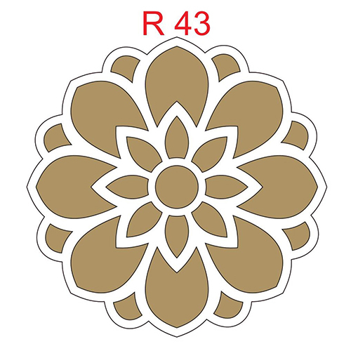 R 43 12 Inch MDF Rangoli