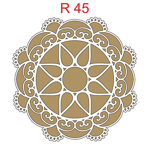 R 45 12 Inch MDF Rangoli