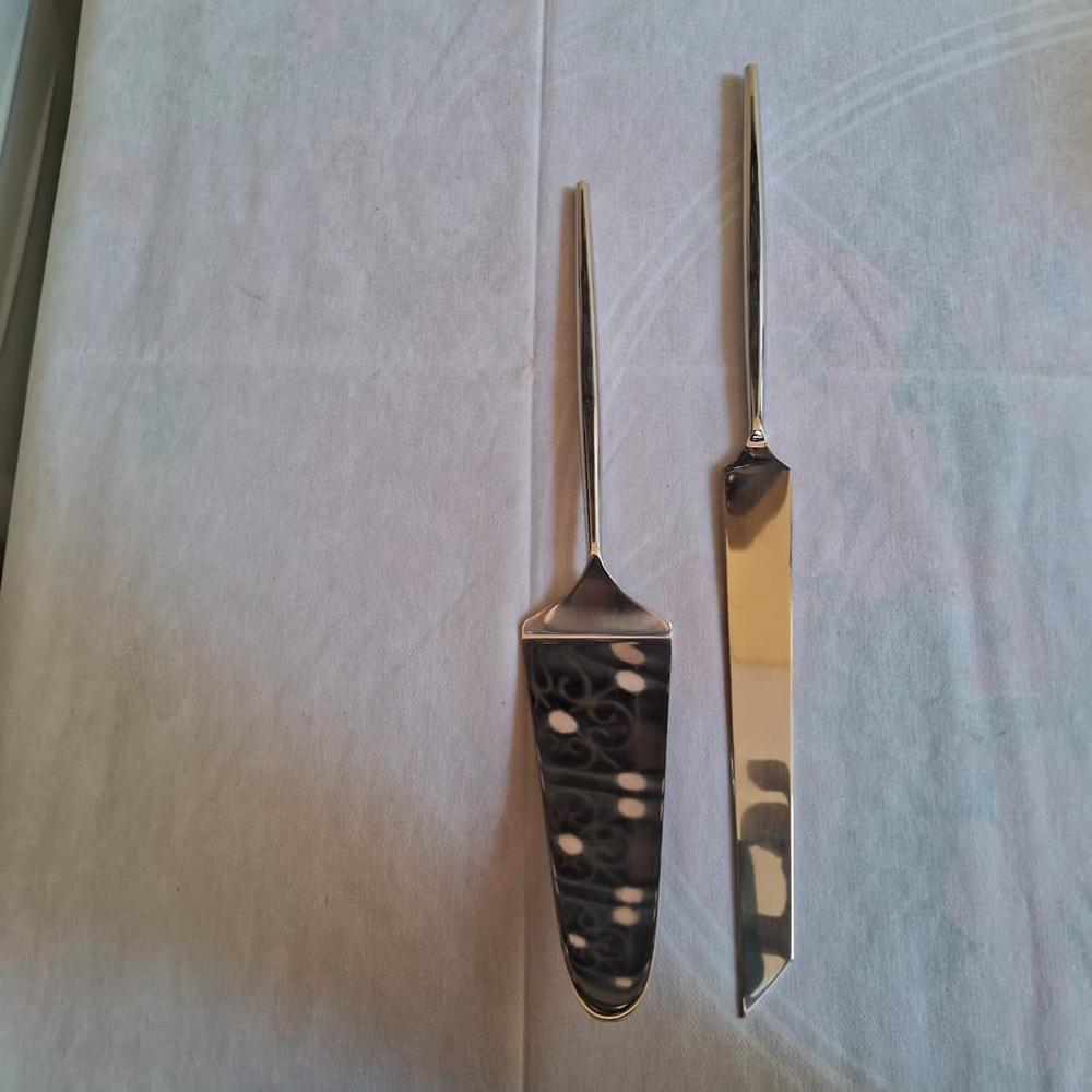 SS Cake Set Of 2 Natural Polish