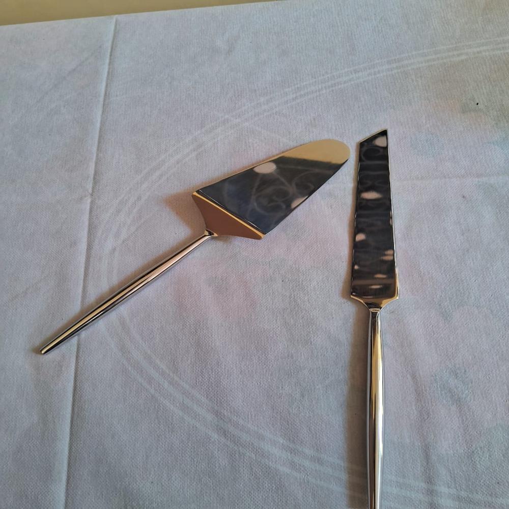 SS Cake Set Of 2 Natural Polish