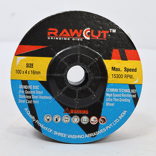 100 X 4 X 16 Mm Grinding Disc - Coating Type: Aluminum Oxide