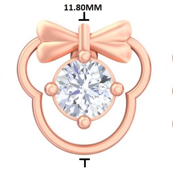 Whimsical Ribbon Solitaire Studs