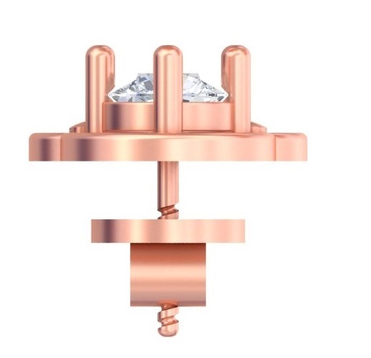 Whimsical Ribbon Solitaire Studs