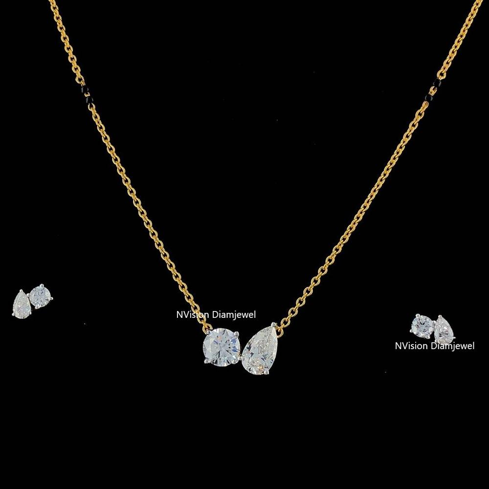 Toi Et Moi Natural Diamond Mangalsutra Set