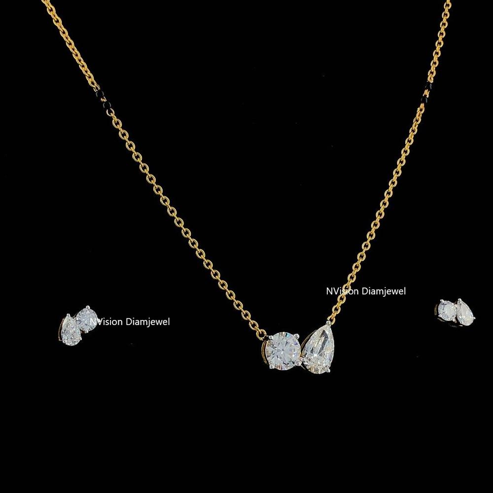 Toi Et Moi Natural Diamond Mangalsutra Set