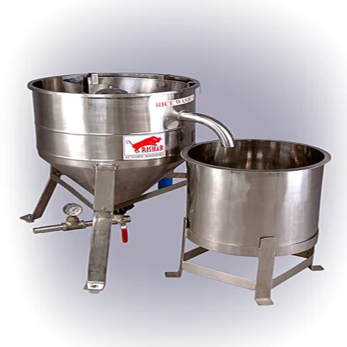 Rice Washer Machine - Stainless Steel, L66 X B66 X H75 Cm | 20 Kg Capacity, Automatic Operation, Maintenance-free, Easy To Use