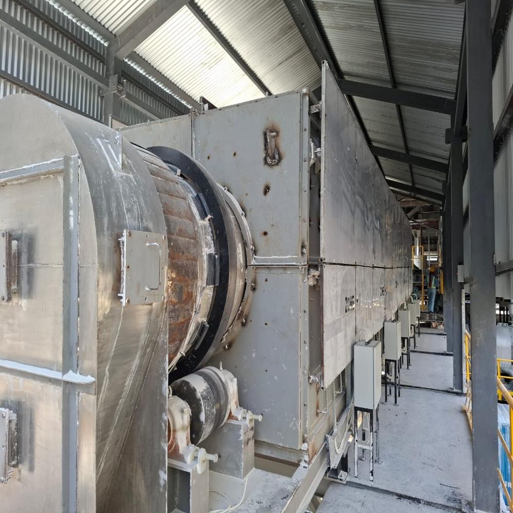 Rotary kiln under erection