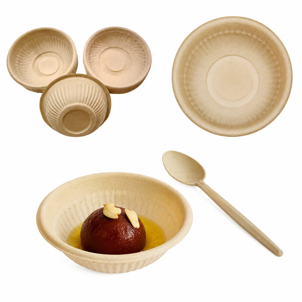 Cornstarch Biodegradable Disposable Bowl - Capacity: 150ml