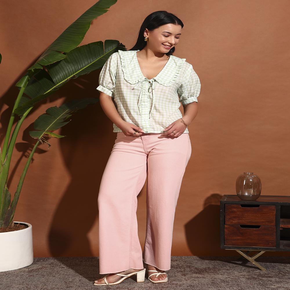 Classy Ghingham Collar Shirt