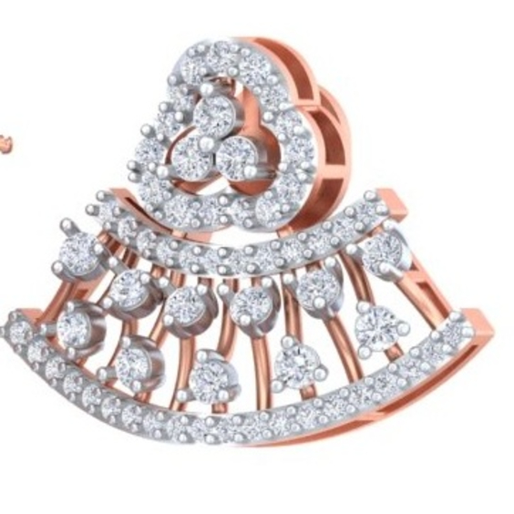 Majestic Fan Halo Studs Earring