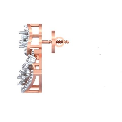 Majestic Fan Halo Studs Earring