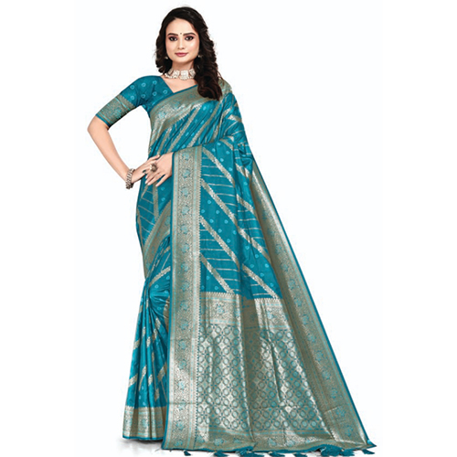 02B Silk Golden Bird Saree