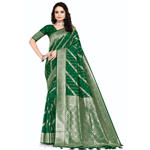 02E Silk Golden Bird Saree