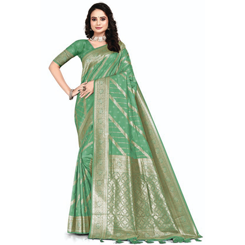 02J Silk Golden Bird Saree