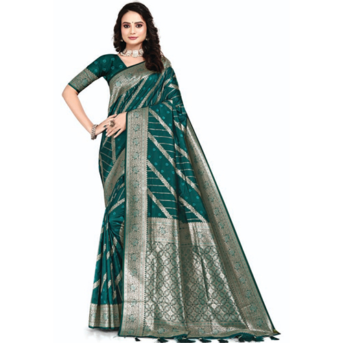 02L Silk Golden Bird Saree