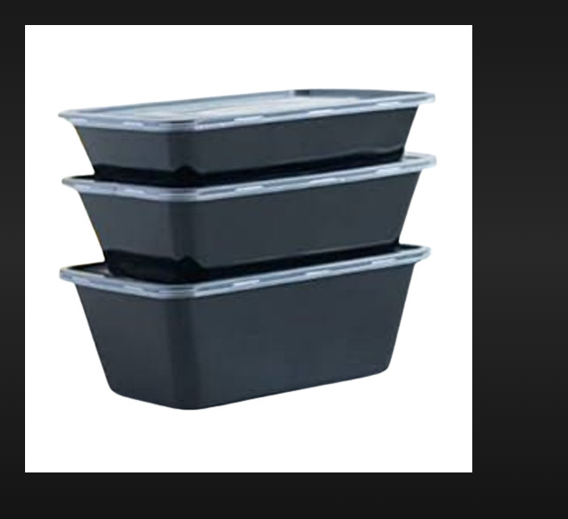 Black Plastic Container