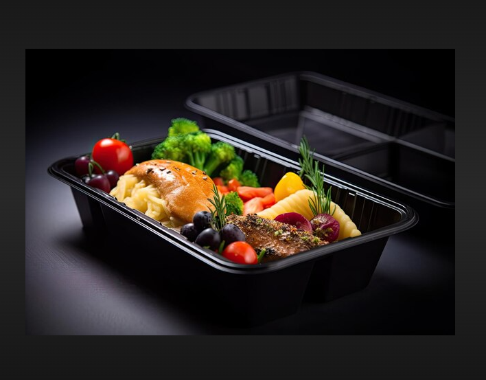 Black Plastic Container