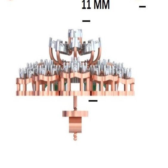 Radiant Emerald & Diamond Floral Chandelier Studs