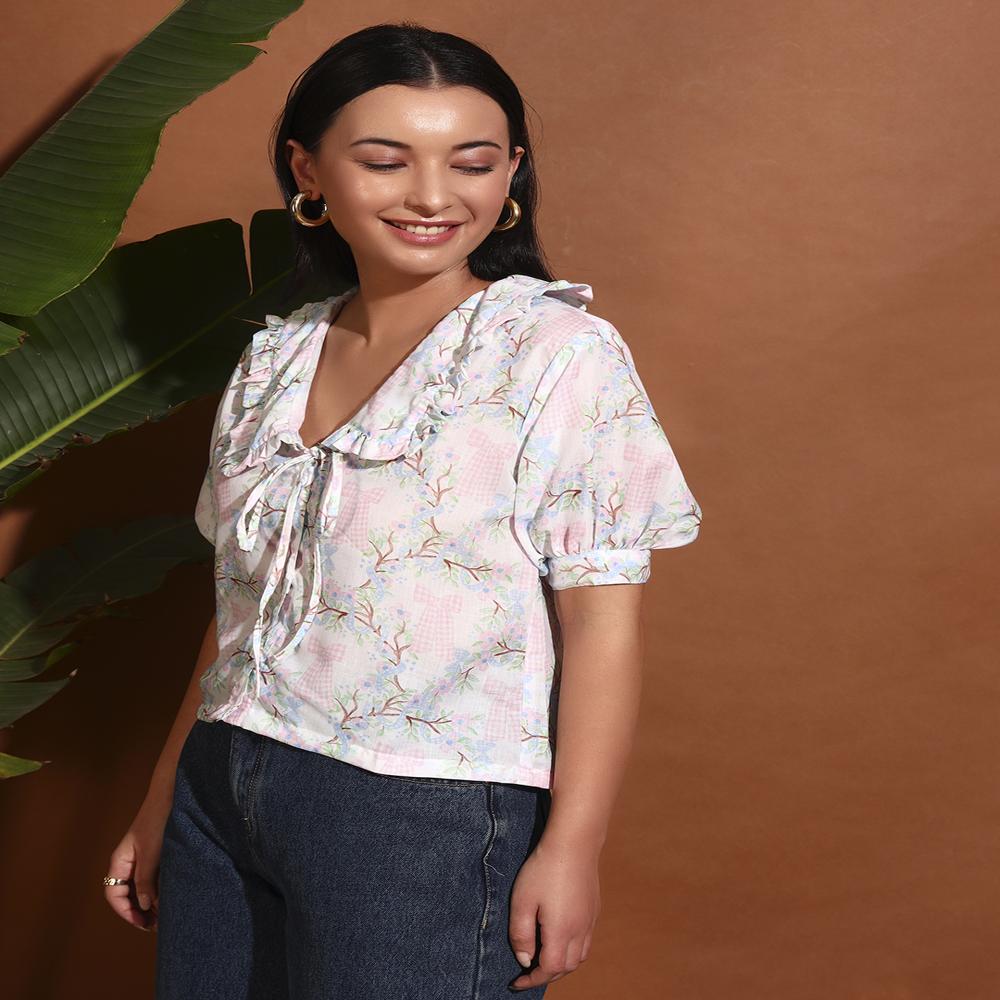 Calming Picnic Bow Shirt - Chest Size: S