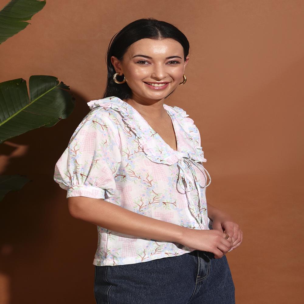 Calming Picnic Bow Shirt - Chest Size: S