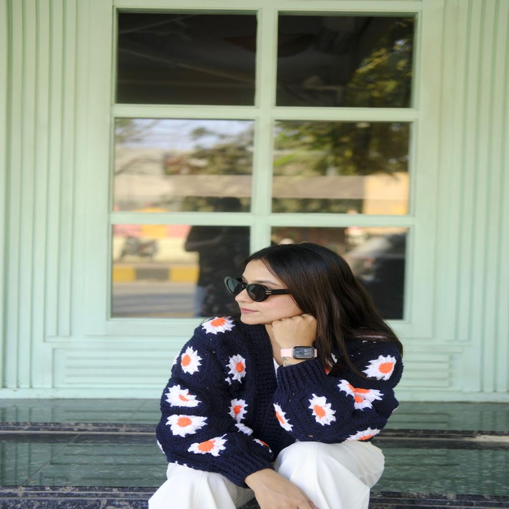 Dark Navy Blue Picnic Cardigan