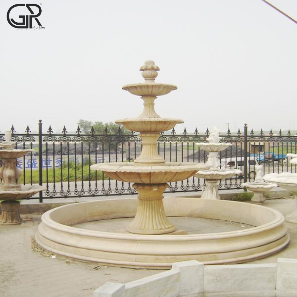 teakwood stylish sandstone fountain
