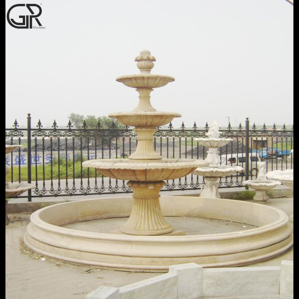teakwood stylish sandstone fountain