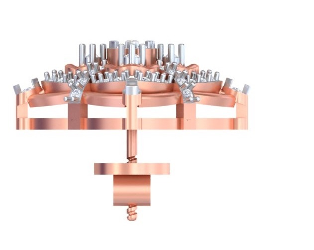 Ornate Mandala Rose Gold Diamond Studs