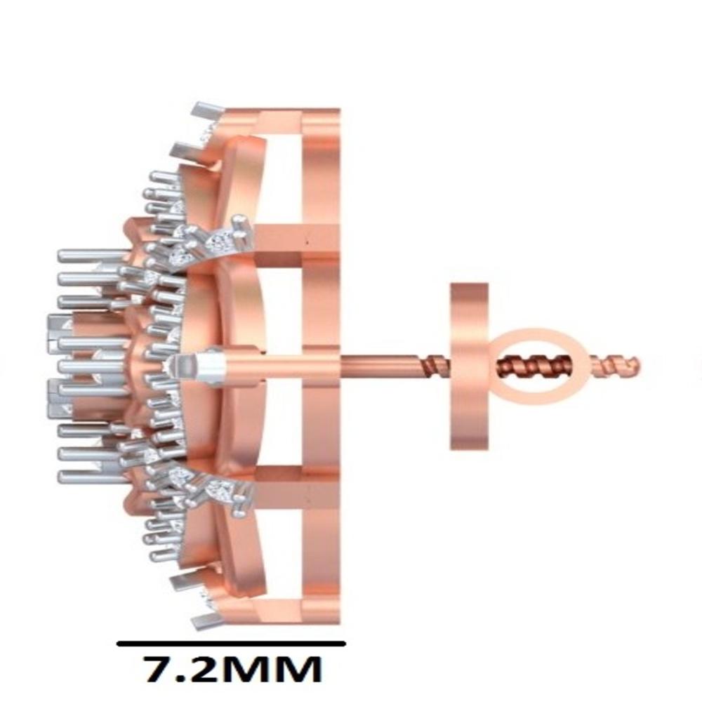 Ornate Mandala Rose Gold Diamond Studs