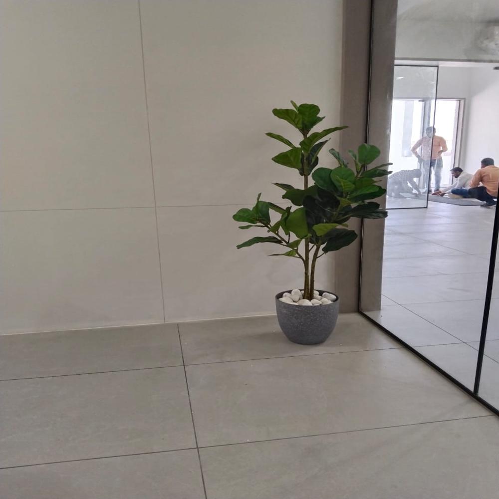 SG-TRBR-120 Artificial Green Rubber Plant