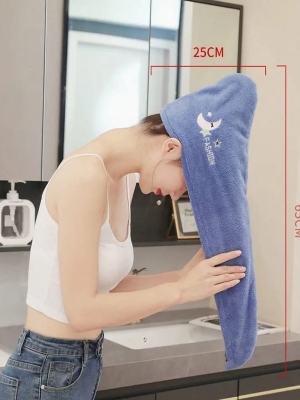 Microfiber shower cap towel