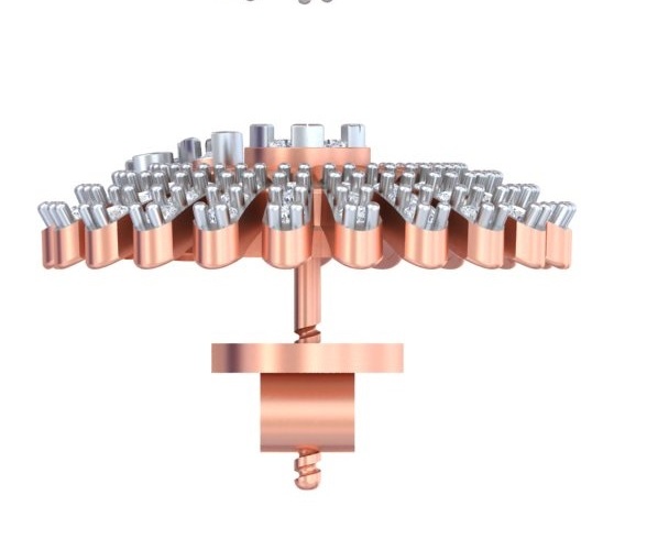 Radiant Sunburst Rose Gold Diamond Studs Earrings