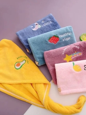 Microfiber shower cap towel