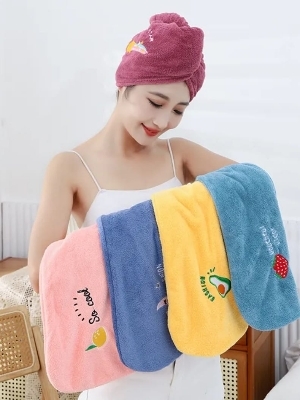 Microfiber shower cap towel