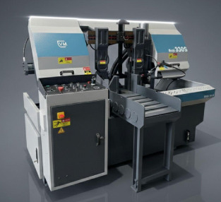 Double Column Semi Automatic Band Saw Machine