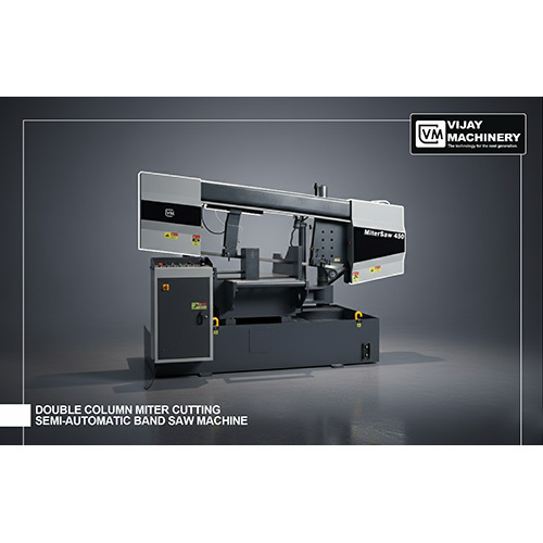 Double Column Metal Cutting Semi Automatic Band Saw Machine