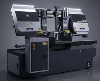 Double Column Semi Automatic Band Saw Machine