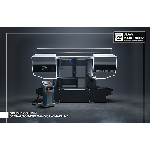 Double Column Semi Automatic Band Saw Machine