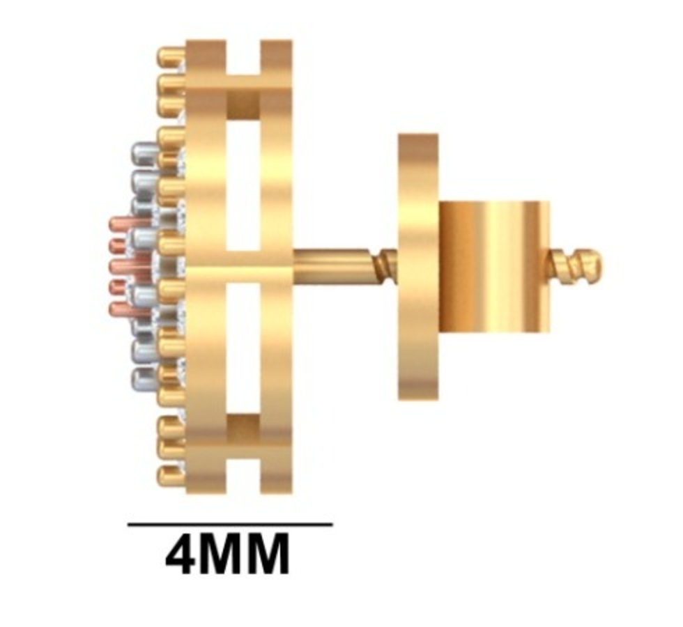 Concentric Halo Floral Diamond Studs Earring