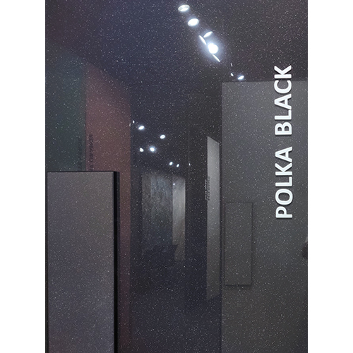 800x2400 Polka Black Granite Slab