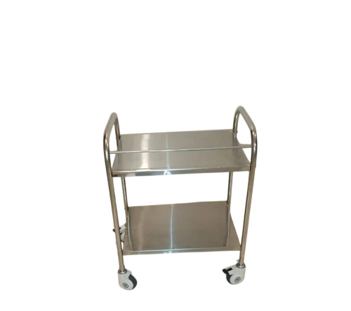 2 Shelf Stainless Steel Instrument Trolley