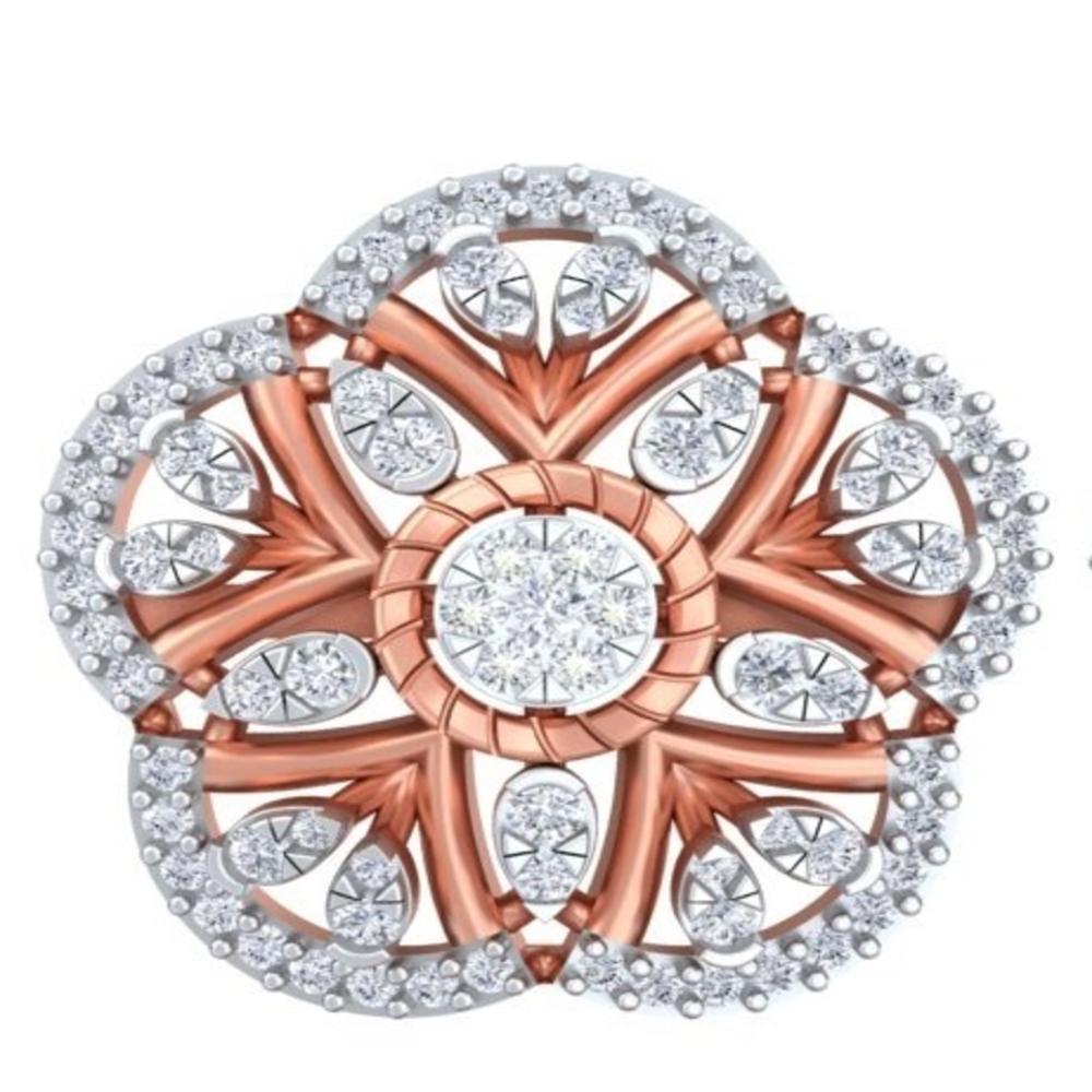 Roseate Petal Diamond Filigree Studs