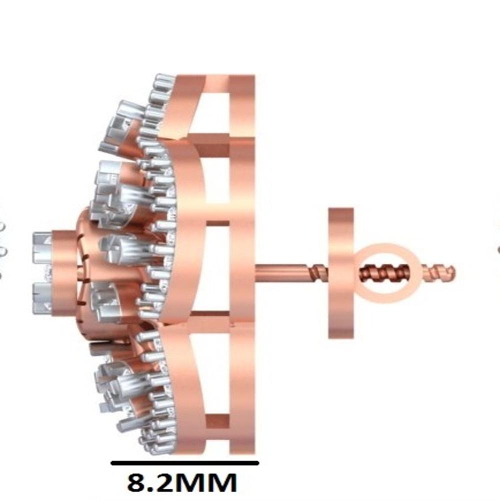 Roseate Petal Diamond Filigree Studs