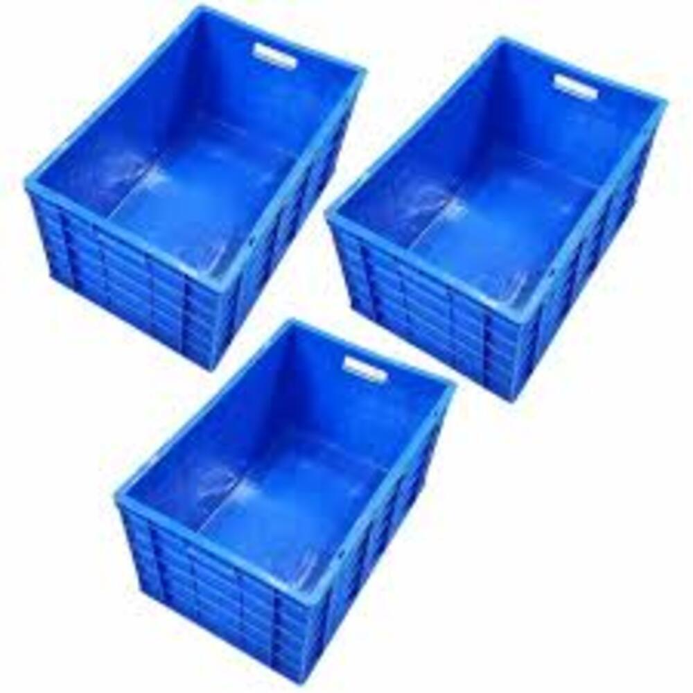 Jumbo Crate - Hdpe Material, Customized Sizing Options, Vibrant Blue Color | Durable, Single-faced Design For Easy Stacking And Access