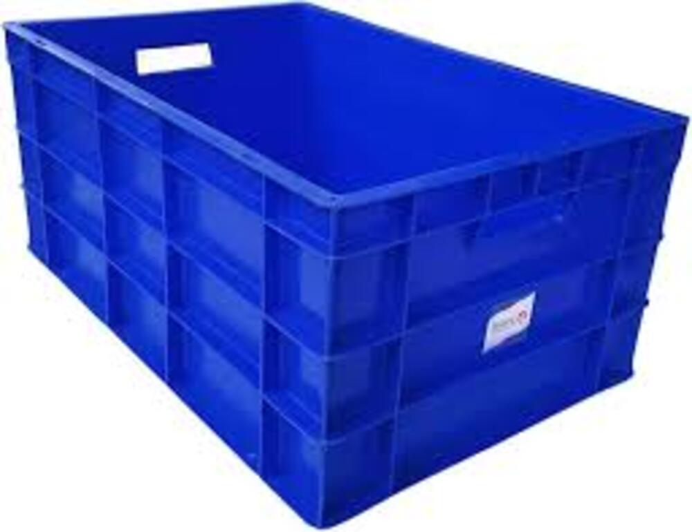 Jumbo Crate - Hdpe Material, Customized Sizing Options, Vibrant Blue Color | Durable, Single-faced Design For Easy Stacking And Access