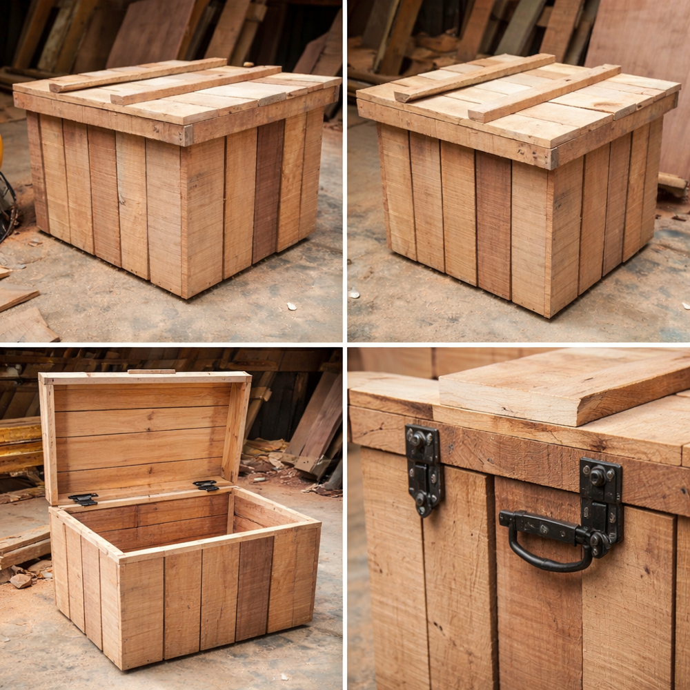 Solid Wooden Box - High-quality Wood, Custom Size Options, Elegant Brown Color | Durable Storage Solution For Electronic Accessories With Warranty