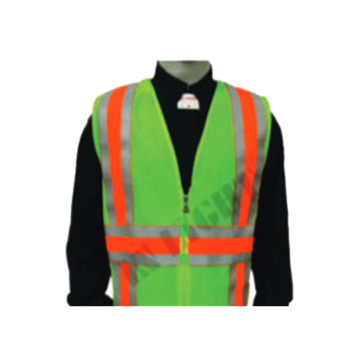 120GSM Front Open V Neck Polyester Fabric Safety Jacket